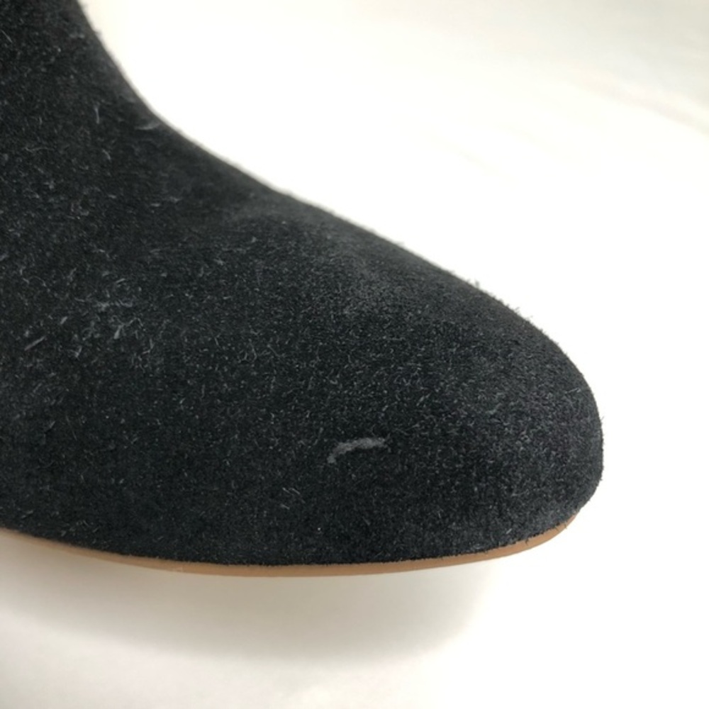 Isaac Mizrahi Charles Black Suede Back Lace Ankle Booties Block Heel Womens 6M - Picture 3 of 10